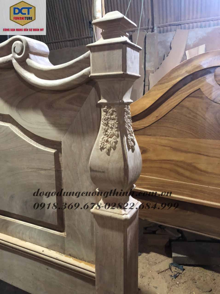 giường ngủ gõ đỏ hoàng gia